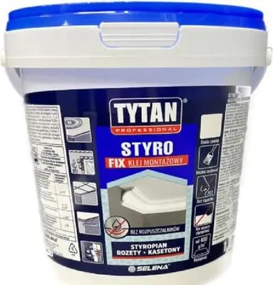 Produktbild von Tytan STYRO FIX Montagekleber für Polystyrol, weiß, 1,5kg