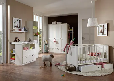 Image de Ensemble complet pour chambre de bébé Filou, 3 pièces, blanc