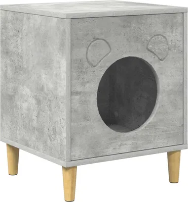 Image de Maison pour chat Béton 42,5 x 40 x 53 cm Bois d'ingénierie