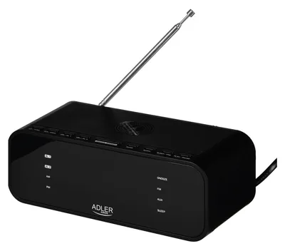 Obrázok produktu pre Adler AD 1192B, Digitálny budík, Čierna, 12 h, FM, 5 W, Modrá