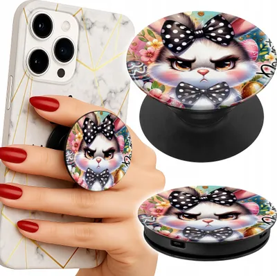 Image de Support telephone Popsocket pour doigt / support - ŚWIĄTECZNE, KRÓLIK, WIELKANOC