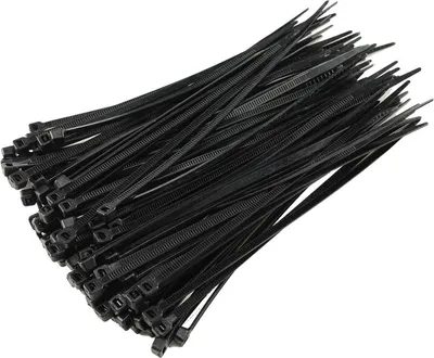 Produktbild von Kabelbinder 150mm x 3,5mm schwarz 100er Pack hohe Zugkraft UV fest