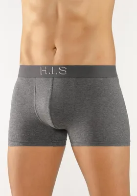 Produktbild von H.I.S. Boxer Boxershorts für Herren 5 -teilig grau-meliert, schwarz, navy, rot, blau Größe M