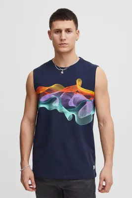 Produktbild von !Solid SDPedros Herren Tank Top mit Print und Rundhalsausschnitt Regular Fit