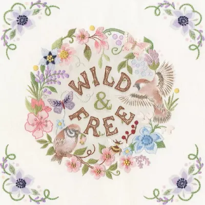 Produktbild von Bothy Threads Stickbild Stickpackung "Wild und Frei", vorbedruckt, ECA5, 22x22cm