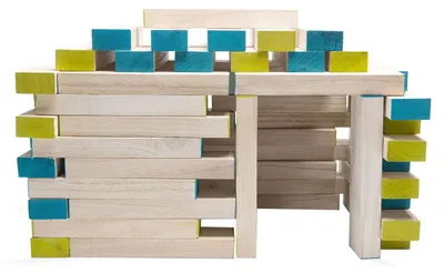 Image de Tour géante en bois Jeu d'empilage 1 mètre de haut
