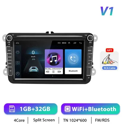 Produktbild von Autoradio für VW Golf/Passat/Jetta - Doppel-DIN 20,3 cm Touchscreen - Android 13 - Speicher 1 GB + 32 GB - GPS Navigation - Auflösung 1024×600 - RDS - Split-Screen