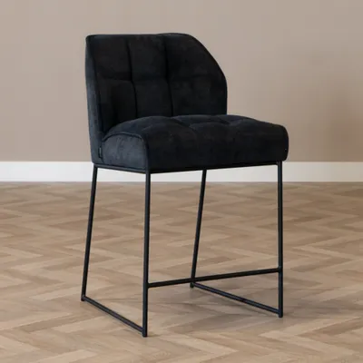Produktbild von Bronx71 Barhocker Stoff Jelle schwarz 70 cm