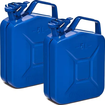 Produktbild von Oxid7® by BW Kraftstoffkanister Metall Benzinkanister 2x 5 Liter - Blau RAL 5005 - UN-Zulassung - Hergestellt in Europa