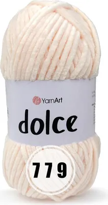 Produktbild von YarnArt Dolce Chenille Kuschelwolle Garn lachs hell 120m/100g, Nadelstärke 4-6,5mm