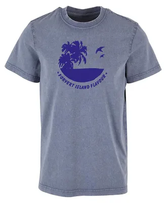 Image de T-shirt homme Forvert modèle Sunnyvale, couleur bleu vintage, taille M, Image générée par une IA