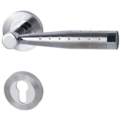 Produktbild von Rosettengarnitur für Türen mit Profilzylinderlochung, Drücker/Drücker, Schraubrosette Ø52mm