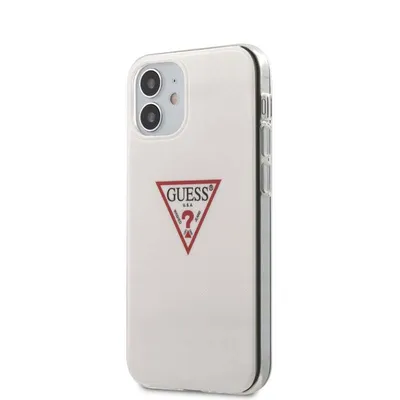 Produktbild von Guess Triangle Logo - iPhone 12 Mini Tasche (weiß)