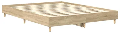 Obrázek produktu pro Rám postele vidaXL, Imitace Sonoma, 152 x 203 cm, dřevotříska