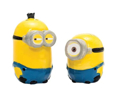 Produktbild von Minions Salz- und Pfefferstreuer in Keramik als Set in Geschenkpackung 7,5x12,5x11 cm