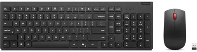 Zdjęcie produktu dla Lenovo 4X31R64467, Pełnowymiarowy (100%), Bezprzewodowy, RF Wireless, Czarny, Dołączona myszka