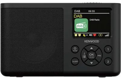Produktbild von Kenwood CR-M33DAB-B - Dab+ Tragbares Radio mit Bluetooth, eingebautem de Lithium-Ionen-Akku und de 6,1 cm Farbdisplay, de USB-C-Ladeanschluss, de Kopfhörerausgang (Stereo), Farbe Schwarz