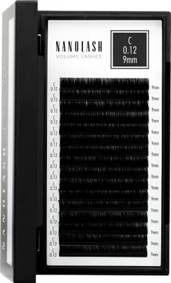Produktbild von Wimpernextensions zur Volumentechnik Nanolash 0.12 C Curl 9mm Länge