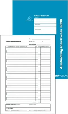 Obrázek produktu pro RNK Ausbildungsnachweis 1Seite/1Woche A4 28Blatt Berichtsheft täglich - A4