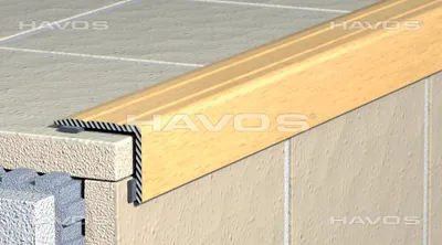 Produktbild von Treppenkantenprofil Treppenstufenprofil selbstklebend champagne 25mmx20mm C 03