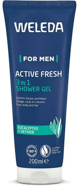 Obrázok produktu pre Weleda FOR MEN Aktiv-Duschgel, Sprchovací gél, 200 ml, Dospelí, Muži, Telo, Univerzálna pleť