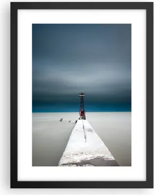 Produktbild von Gerahmtes Poster - Schwarzer Rahmen - Turm Strand Himmel - 30x40 cm - Wand Bild - Wanddeko - Wandbilder - Kunstposter - Wandposter - Bilderrahmen - Bilder - Kunstdruck - P2BPA30x40-4988