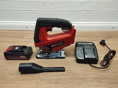 Obrázok produktu pre Einhell TC-JS 18/70 Li, Horná rukoväť, Čierna, Červená, 45°, laminát, Plast, Oceľ, Drevo, Ošúchaný, 2700 spm
