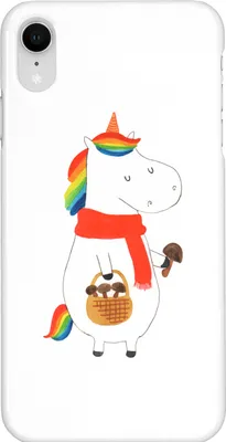 Produktbild von Mr. & Mrs. Panda Iphone XR Handyhülle Einhorn Pilz - Weiß - Geschenk, Motivation, Spruch, Unicorn, Pilze, Handy Case, Einhörner, Premium Kunststoff