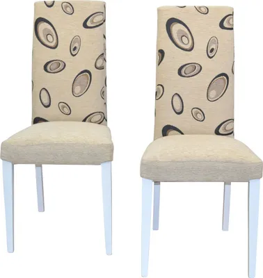 Produktbild von Polsterstuhl - Esszimmerstuhl 2er-Set Weiß/Beige