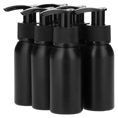 Productafbeelding van 6 x 50 ml Ronde Flessen met Dispenserpomp, BPA Vrij