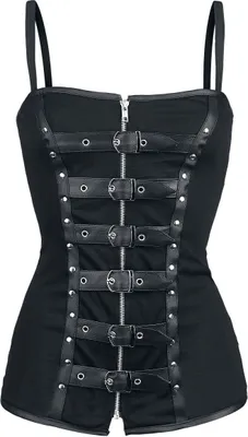Produktbild von Burleska Top Damen Biker schwarz L