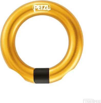 Produktbild von Petzl Ring Open Verbindungsring, abnehmbar, gelb, EN 362, für Baumklettergurte und nicht abnehmbare Verbindungsbrücken