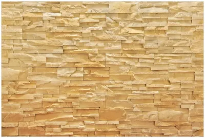 Produktbild von Wallario Premium Glasbild, freischwebende Optik, kräftige Farben, Größe 90 x 60 cm Motiv Steinwand gelb-orange