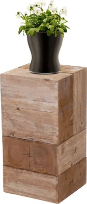 Produktbild von Blumentisch HWC-A15, Blumensäule Blumenständer, Tanne Holz rustikal massiv MVG-  60cm