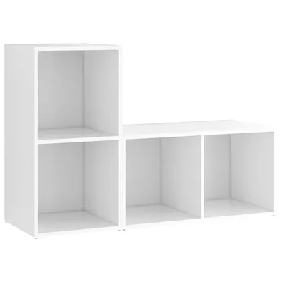 Image de vidaXL Armoires TV 2 pcs. Blanc 72x35x36,5 cm Bois composite