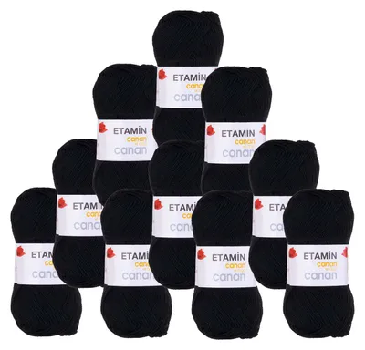 10 x 30g Etamin Canan uni schwarz
