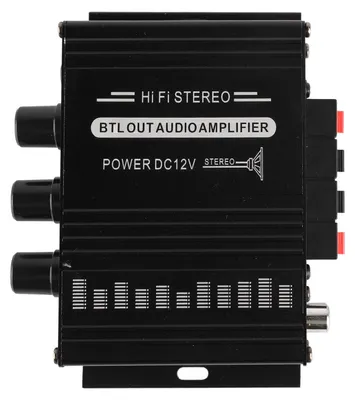 Obrázok produktu pre Stereo zosilňovač 12 V prenosný zosilňovač s čistou kvalitou zvuku pre auto, motorku, domácnosť AK270