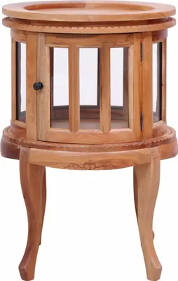 Produktbild von vidaXL Vitrinenschrank Natur 50 x 50 x 76 cm Massivholz Mahagoni