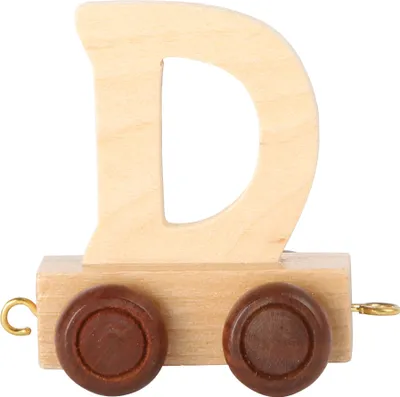 Produktbild von Small Foot Design 7463 Buchstabenzug aus Holz, Buchstabenwaggon D, natur (1 Stück)