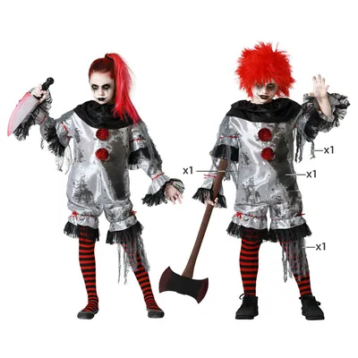 Produktbild von Verkleidung für Kinder Clown Grau - 10-12 Jahre