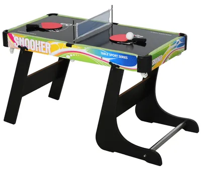 Image de Table de jeux multifonctionnelle – 4 en 1 – Table de foot, air hockey, billard et ping-pong