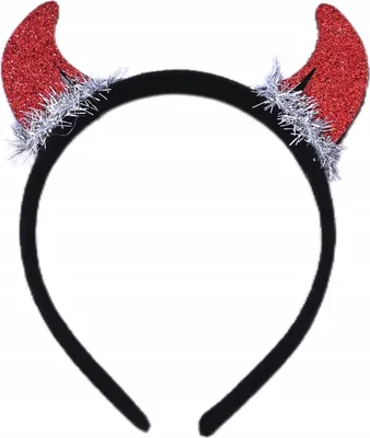 Zdjęcie produktu dla Opaska Na Głowę Czerwone Rogi Diabła Diablica Demon Halloween Jasełka
