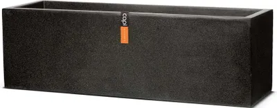 Produktbild von Capi Europe Gefäß rechteckig niedrig Terrazzo - 73x21x21 - Schwarz