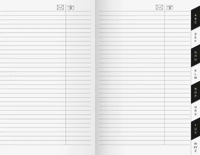 Produktbild von rido/idé 7048040 Adress-Registerheft Taschenkalender Blattgröße 10,4 x 15,3 cm