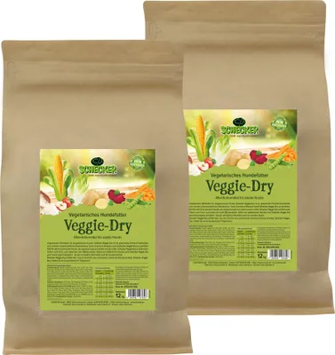 Produktbild von 2 x 12 kg Schecker Trockenfutter - Veggie Dry - vegetarisches Hundefutter - weizenfrei