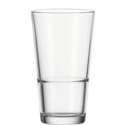 Produktbild von Leonardo Event XL Trink-Gläser 4er Set, spülmaschinenfeste Longdrinkgläser, stapelbare Trink-Becher aus Glas, Getränke-Set, Höhe 15,5 cm, 550 ml, 010818