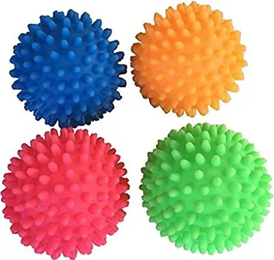Produktbild von 4er Set Massageball Igelball Noppenball ca. 7 cm Durchmesser verschiedene Farben