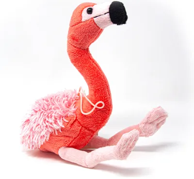 Image de Cornelissen - Doudou - Flamant rose avec ruban - 28 cm