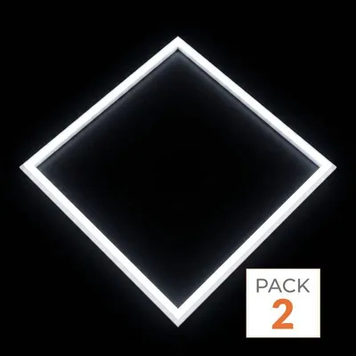 Image de Panneau LED encadré, lumière réglable, 60x60, 40W - 3000K/4200K/6400K - Lot de 2