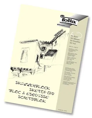Produktbild von Folia 8304 Skizzenblock DIN A4 120 g/m² 50 Blatt